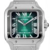 BV Cartier Replica Watch De Santos WSSA0061 Gradient Green