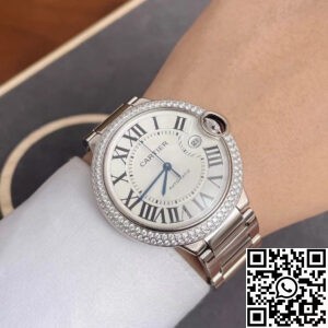 Cartier Replica AF Ballon Bleu WE9009Z3 Silver Dial Size 42mm