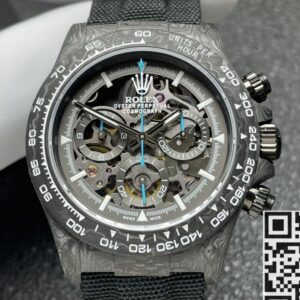 DIW Rolex Replica Custom Daytona Carbon Fiber Case Black