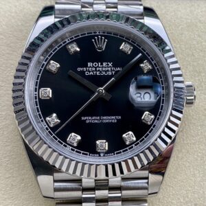 ARF Factory Fake Rolexs Datejust M126334-0012 black Watch
