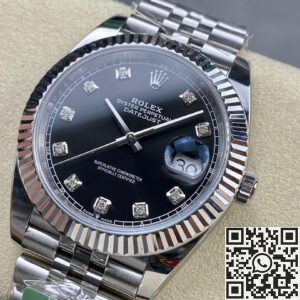 ARF Factory Fake Rolexs Datejust M126334-0012 black Watch