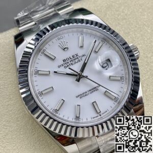 Rolex Replica White Watch ARF Datejust M126334-0009 41mm
