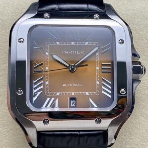 BV Factory Cartier Replica De Santos WSSA0064 Black Belt Watch – The Perfect Fusion of Classic and Innovation