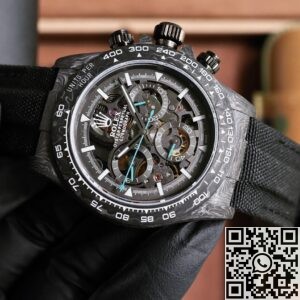 Custom Rolex Hollow Daytona Black Dial