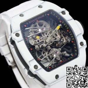 Replica Richard Mille White RM Factory RM27-02 Tourbillon Strap