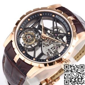 BBR Factory Replicas Roger Dubuis Excalibur RDDBEX0393 Rose Gold Case: The Ultimate King Series Tourbillon
