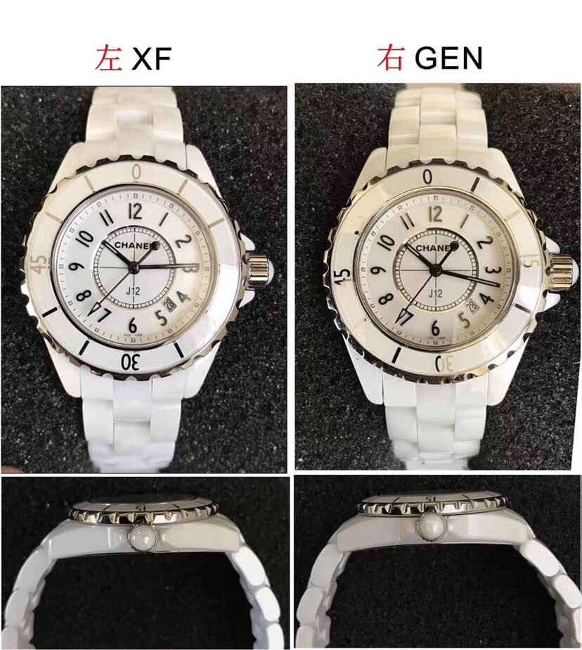 XF Factory Chanel J12 Watch Details True And Fake Comparison