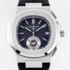 3K Factory Replicas Patek Philippe Nautilus 5980/1A-014 Black Dial: V2 Version with Authentic Small Seconds Functionality