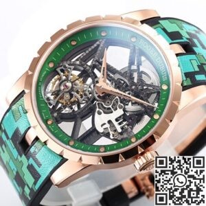 BBR Factory Roger Dubuis Fake Excalibur RDDBEX0393 Green Camouflage Strap: A New Era in Tourbillon Timepieces