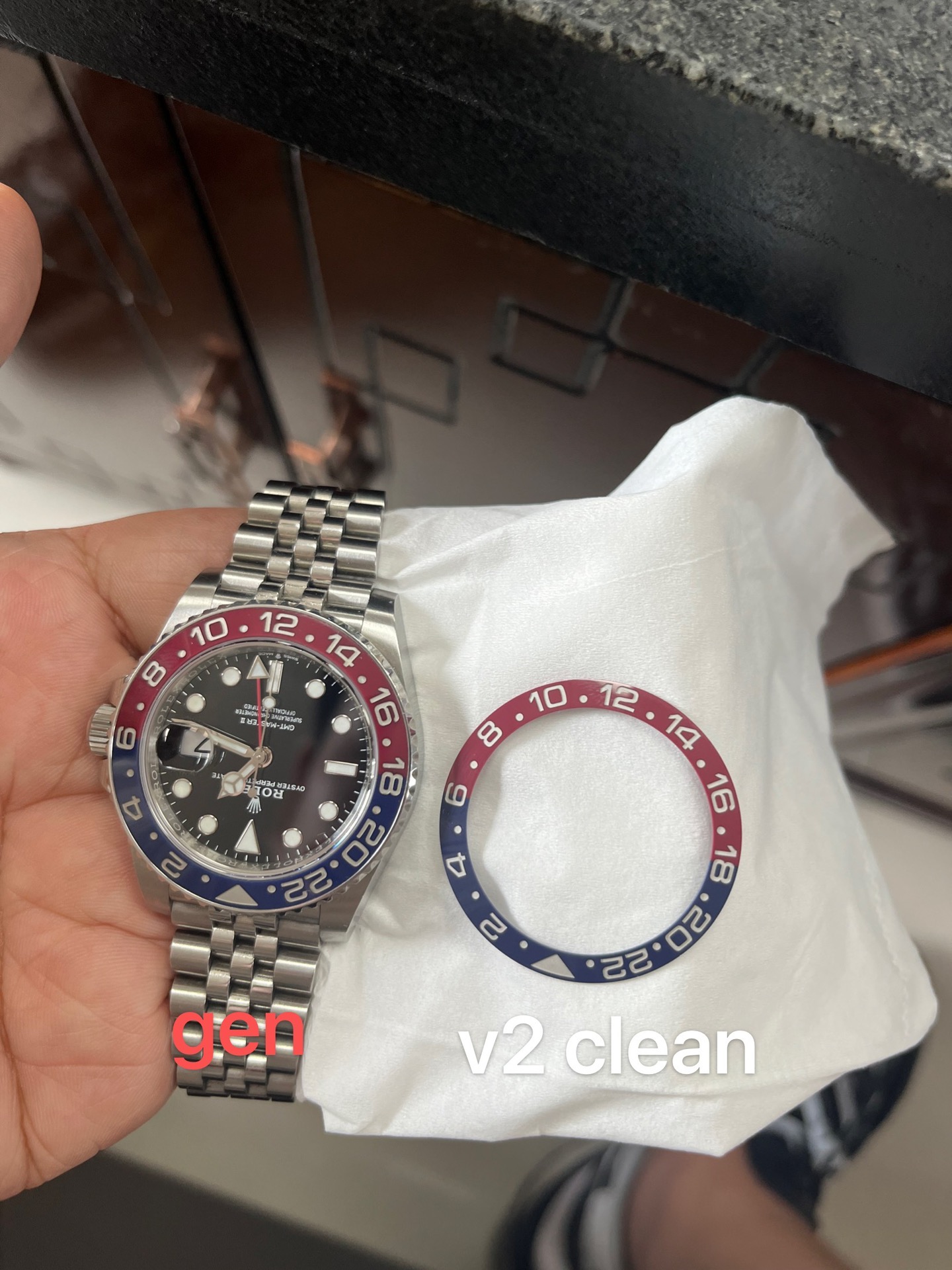 V2 Coke Accessories Comparison Clean Rolex GMT Master