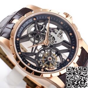 BBR Factory Replicas Roger Dubuis Excalibur RDDBEX0393 Rose Gold Case: The Ultimate King Series Tourbillon