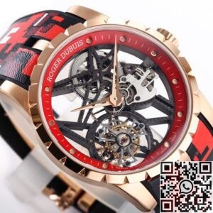 BBR Factory Replica Roger Dubuis Watches Excalibur RDDBEX0393 Red Camouflage Strap: The Bold Tourbillon Timepiece