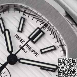 3K Factory Fake Patek Philippe Watches Nautilus 5980/1A-019 White Dial: V2 Version with True Small Seconds