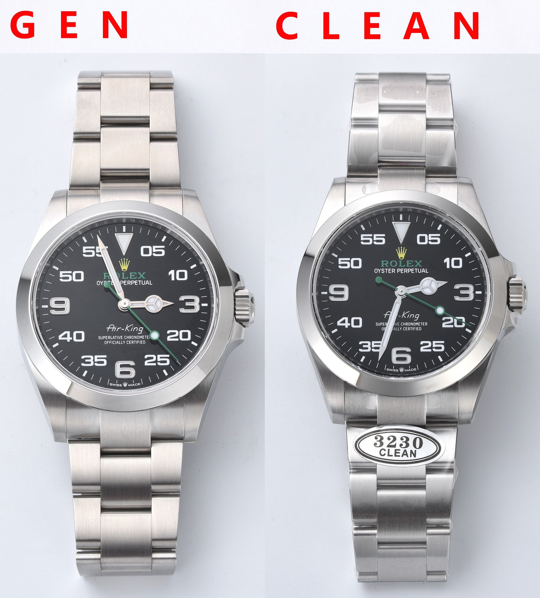 Clean Factory 126900 Replica Air King Authenticity Comparison