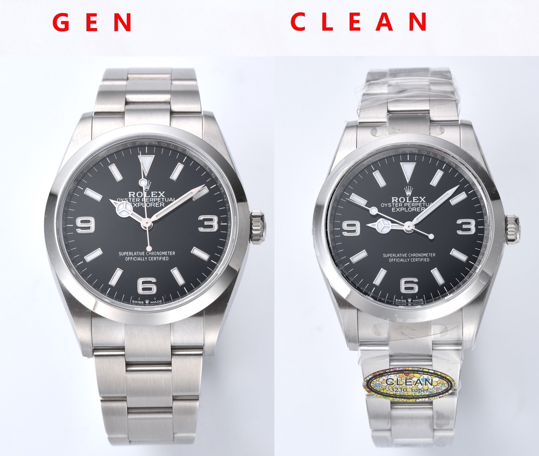 Clean Factory 124270 Replica Explorer Authenticity Comparison