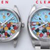 Explore the essential differences between Clean Factory 124300/126000 replica Oyster Perpetual watches and their authentic counterparts.