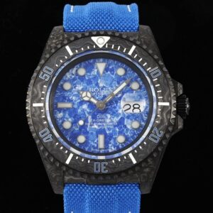 DIW Custom Fake Rolex Sea-Dweller Carbon Fiber Case Blue Dial – A Fusion of Modern Craftsmanship and Iconic Design