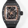 RM Factory Fake Richard Mille RM055: The Exquisite Gold Bezel Carbon Fiber Case