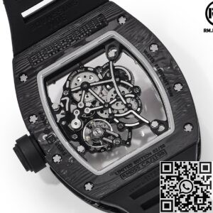 RM Factory Fake Richard Mille RM055: The Exquisite Gold Bezel Carbon Fiber Case
