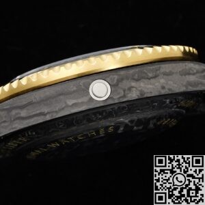 DIW Custom Rolex Fake Sea-Dweller Carbon Fiber Case Gold Bezel – A Fusion of Luxury and Innovation