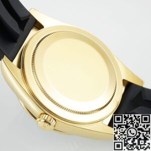 ZF Factory Rolex Imitation Sky-Dweller M336238-0002 Gold Watch Case with Rubber Strap