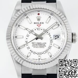 ZF Factory Fake Rolex Sky-Dweller M336239-0003 White Dial: The Ultimate Replica with Heavy Metal Precision