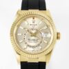 ZF Factory Imitation Rolex Watch Sky-Dweller M336238-0001 Gold Watch Case
