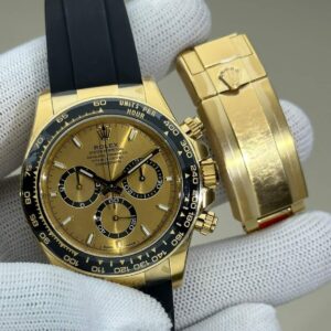 Clean Factory's New Rubber Strap Gold Rolex Daytona Replica Watch M126518-0010
