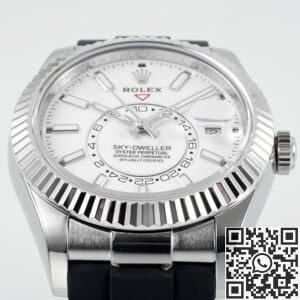 ZF Factory Fake Rolex Sky-Dweller M336239-0003 White Dial: The Ultimate Replica with Heavy Metal Precision