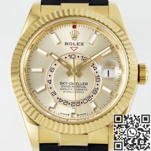ZF Factory Imitation Rolex Watch Sky-Dweller M336238-0001 Gold Watch Case