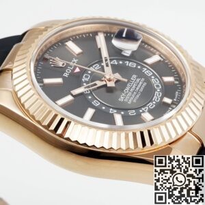 ZF Factory Replica Rolex Sky-Dweller M326235-0006 Gold Bezel Grey Dial