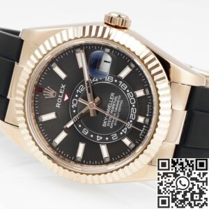 ZF Factory Replica Rolex Sky-Dweller M326235-0006 Gold Bezel Grey Dial