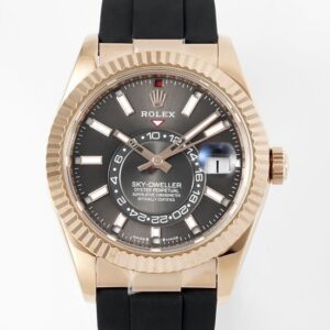 ZF Factory Replica Rolex Sky-Dweller M326235-0006 Gold Bezel Grey Dial