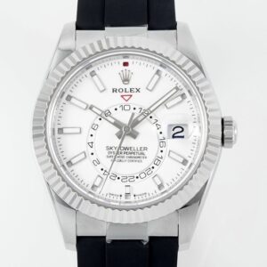 ZF Factory Fake Rolex Sky-Dweller M336239-0003 White Dial: The Ultimate Replica with Heavy Metal Precision