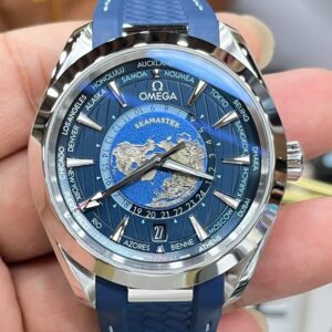 VS Factory Replica Watch Omega Seamaster 220.12.43.22.03.001 Blue Dial Tape Strap: A Replica Masterpiece with Impressive Features