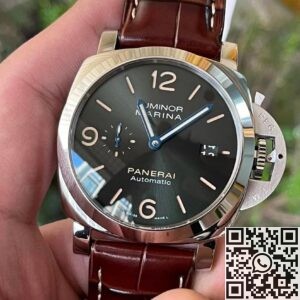 Explore the VS Factory Fake Watch Panerai Luminor PAM1116 44mm with a unique dark green dial featuring a rare solar radiation pattern.