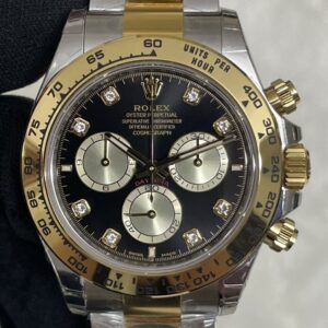 BT Factory Fake Rolex Daytona M126503-0002 - Diamond Scale Black Panda Dial