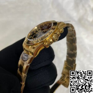 BT Factory Rolex Daytona Imitation M126508-0004 Gold Watchband Black Panda Dial