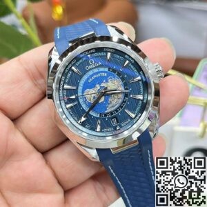 VS Factory Replica Watch Omega Seamaster 220.12.43.22.03.001 Blue Dial Tape Strap: A Replica Masterpiece with Impressive Features
