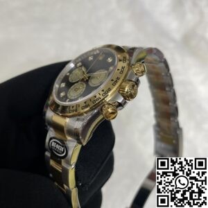 BT Factory Fake Rolex Daytona M126503-0002 - Diamond Scale Black Panda Dial