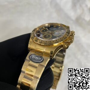 BT Factory Rolex Daytona Imitation M126508-0004 Gold Watchband Black Panda Dial