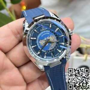 VS Factory Replica Watch Omega Seamaster 220.12.43.22.03.001 Blue Dial Tape Strap: A Replica Masterpiece with Impressive Features