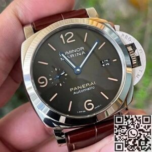 Explore the VS Factory Fake Watch Panerai Luminor PAM1116 44mm with a unique dark green dial featuring a rare solar radiation pattern.