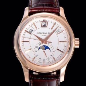 GR Factory Fake Watch Patek Philippe Complications 5205G-013 Rose Gold: V2 Upgraded Edition