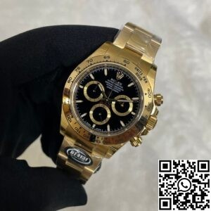 BT Factory Rolex Daytona Imitation M126508-0004 Gold Watchband Black Panda Dial