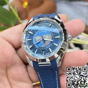 VS Factory Replica Watch Omega Seamaster 220.12.43.22.03.001 Blue Dial Tape Strap: A Replica Masterpiece with Impressive Features
