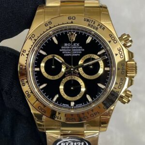 BT Factory Rolex Daytona Imitation M126508-0004 Gold Watchband Black Panda Dial
