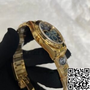 BT Factory Rolex Daytona Imitation M126508-0004 Gold Watchband Black Panda Dial