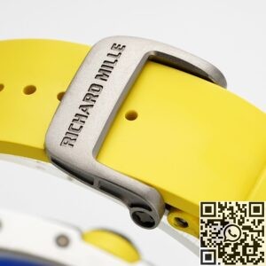 ZF Factory Replicas Richard Mille RM061 White Ceramics with Yellow Strap: A Bold Statement of Luxury and Innovation