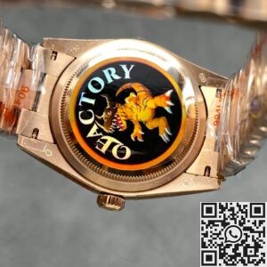 Q Factory Replica Rolex Day-Date M128235-0085: 36mm Peacock Green Dial – A Masterpiece of Luxury